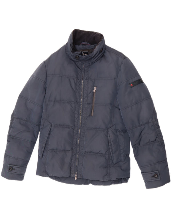 PEUTEREY Mens Padded Jacket UK 36 Small Navy Blue Polyamide