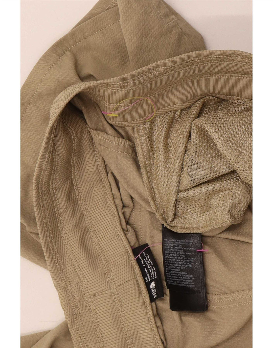 The North Face Mens Sport Shorts Large Beige Nylon