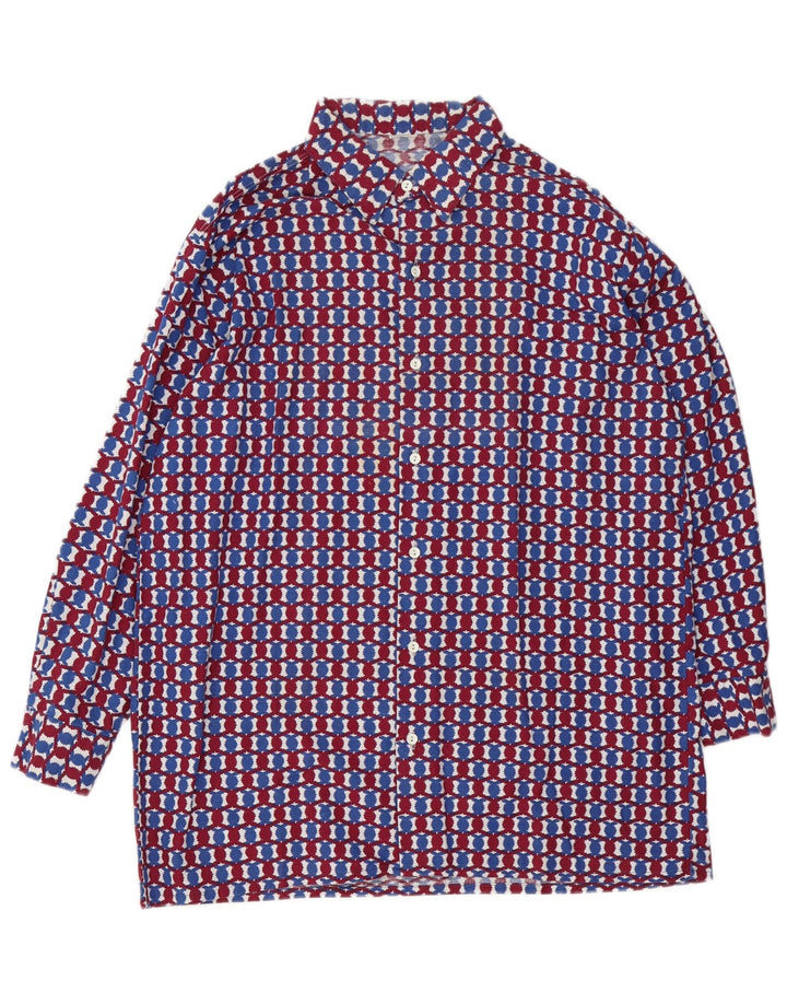 Vintage Mens Shirt Large Multicoloured Geometric