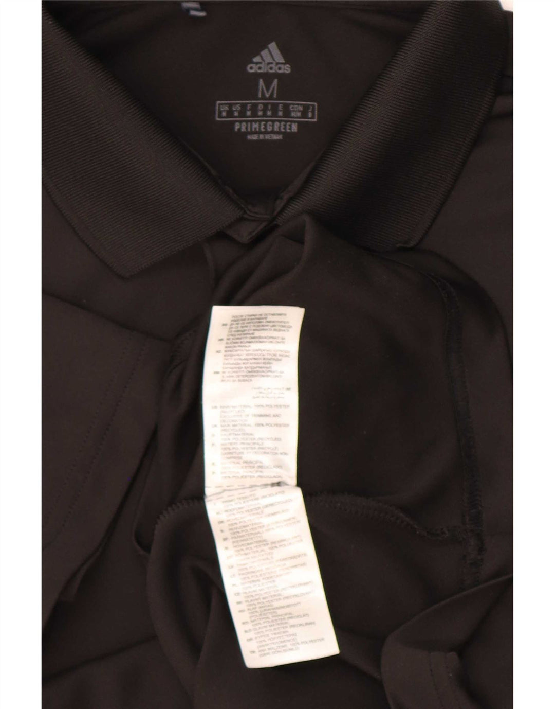 Adidas Mens Polo Shirt Medium Black Polyester