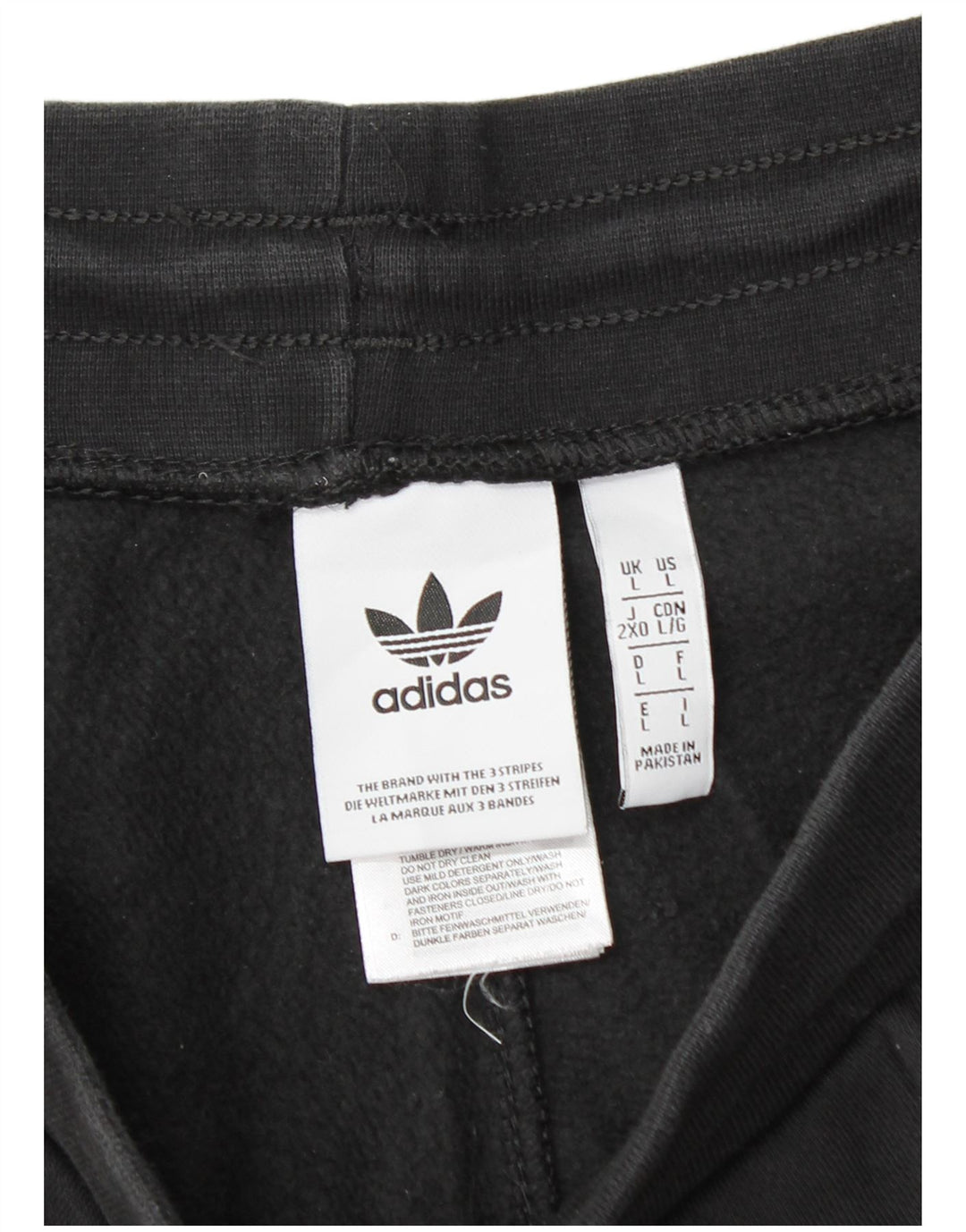 ADIDAS Mens Tracksuit Trousers Joggers Large  Black Cotton