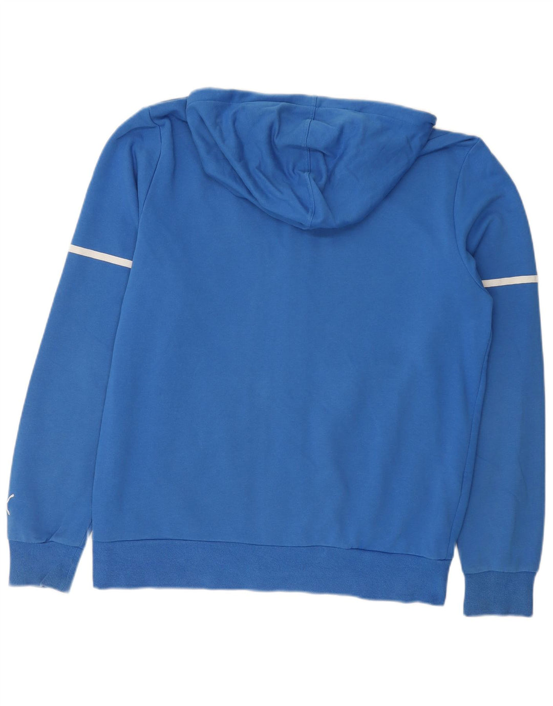 Puma Mens Graphic Zip Hoodie Sweater Large Blue Cotton