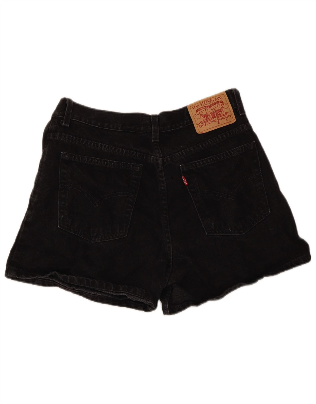 Levi's Womens High Rise Denim Shorts Size 13 Large Black Cotton