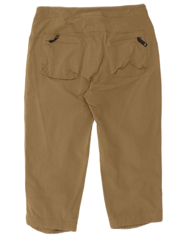 Jack Wolfskin Womens Hiking Capri Trousers UK 8/10 Small W28 L18 Khaki
