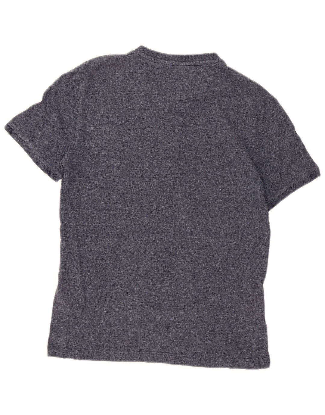 Superdry Mens T-Shirt Top Medium Blue Flecked Cotton