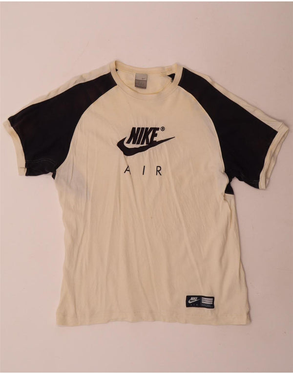 Nike Mens Graphic T-Shirt Top UK 42/44 Large White Colourblock Cotton