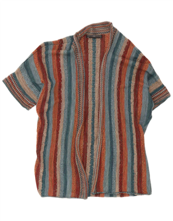 Peruvian Connection Womens Short Sleeve Cardigan Sweater UK 10 Small Multic