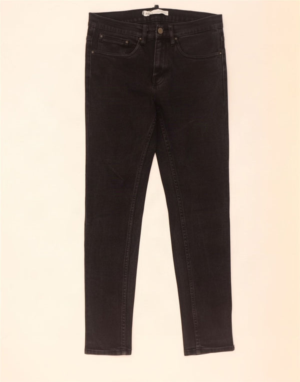Zara Mens Slim Jeans EU 38 Small W30 L30 Black