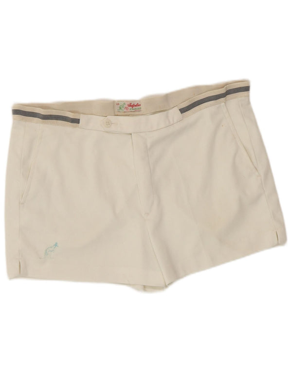AUSTRALIAN L'ALPINA Mens Standard Fit Casual Shorts IT 52 XL W34 White