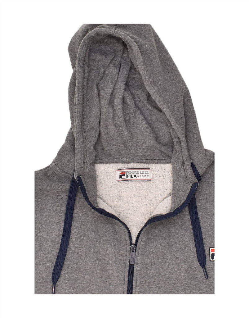 FILA Mens Zip Hoodie Sweater 2XL Grey Cotton | Vintage Fila | Thrift | Second-Hand Fila | Used Clothing | Messina Hembry 