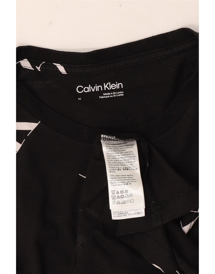 Calvin Klein Mens Graphic T-Shirt Top Medium Black Cotton