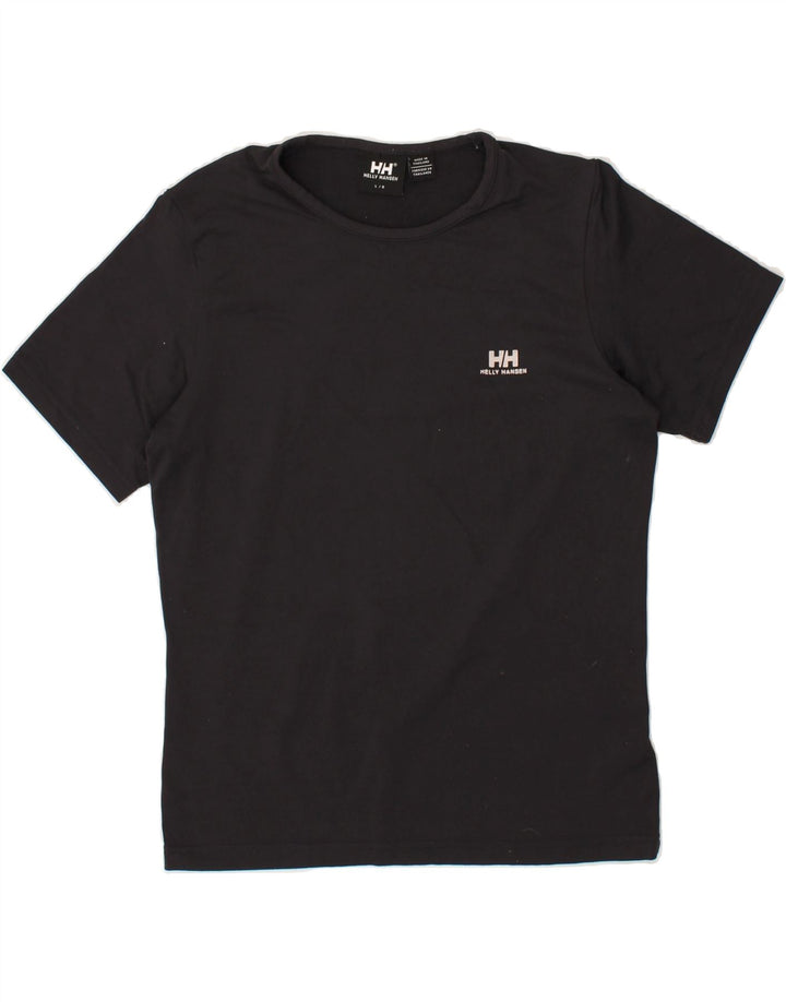 HELLY HANSEN Womens T-Shirt Top UK 14 Large Black Polyamide | Vintage Helly Hansen | Thrift | Second-Hand Helly Hansen | Used Clothing | Messina Hembry 