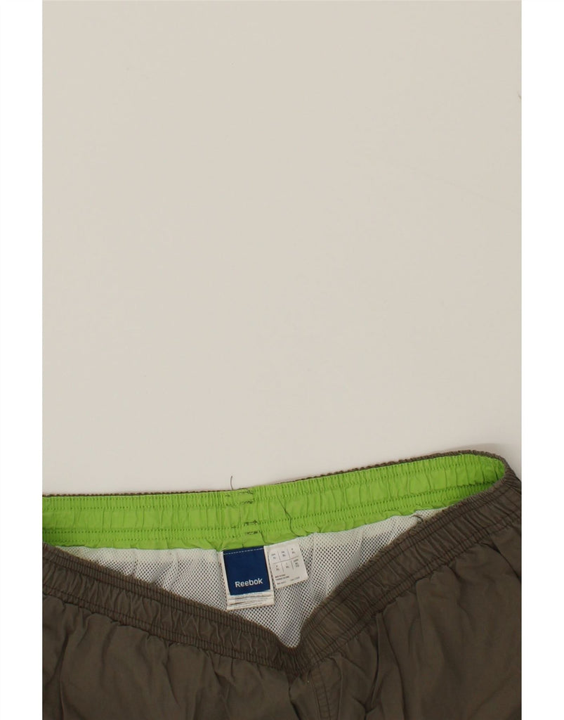 REEBOK Mens Sport Shorts XL Khaki Polyester Vintage Reebok and Second-Hand Reebok from Messina Hembry 