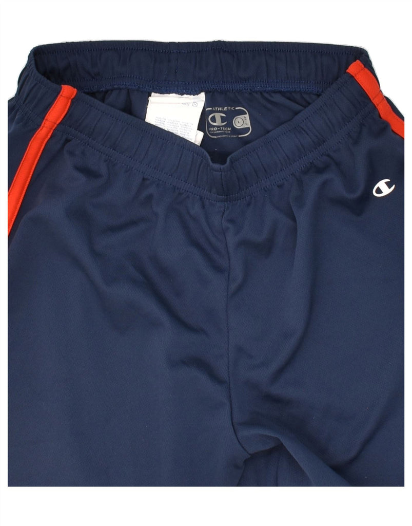 CHAMPION Boys Sport Shorts 11-12 Years Large Navy Blue Polyester | Vintage Champion | Thrift | Second-Hand Champion | Used Clothing | Messina Hembry 