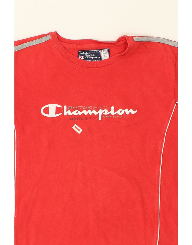 CHAMPION Girls Graphic T-Shirt Top 9-10 Years Medium Red Cotton | Vintage Champion | Thrift | Second-Hand Champion | Used Clothing | Messina Hembry 