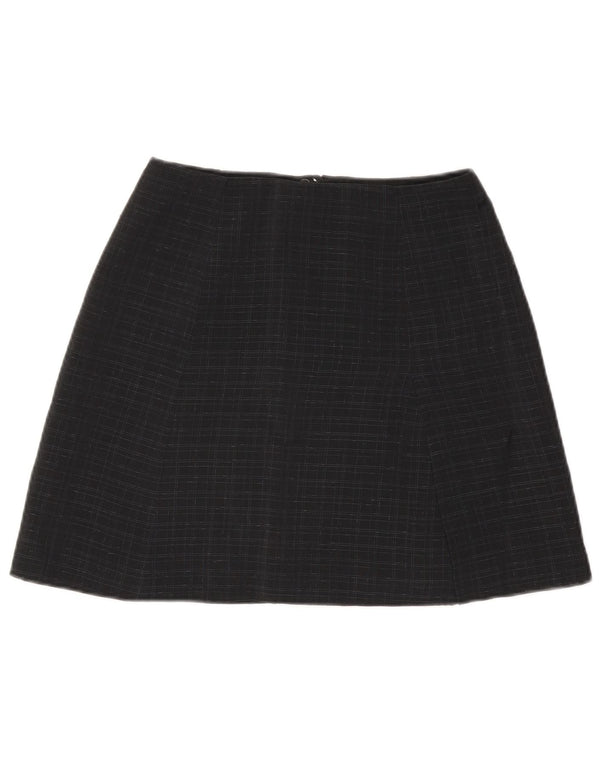 Emporio Armani Womens Mini Skirt W26 Small Black Check Classic