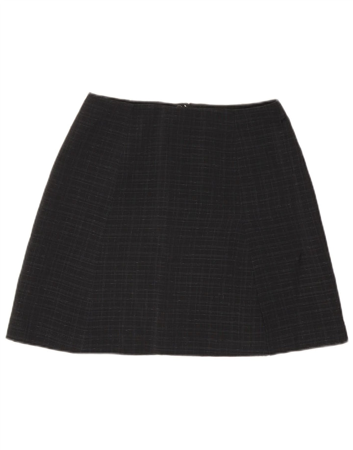 Emporio Armani Womens Mini Skirt W26 Small Black Check Classic