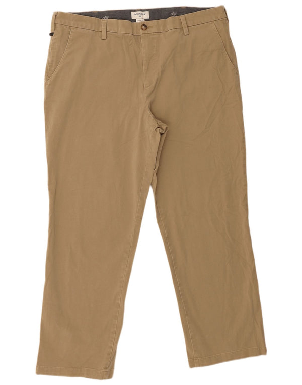 Dockers Mens Straight Classic Fit Chino Trousers W40 L29 Beige Cotton