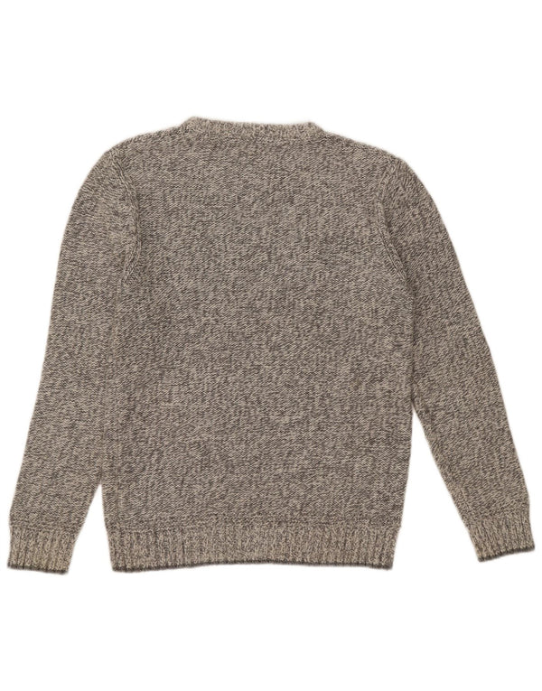 Fat Face Mens Crew Neck Jumper Sweater Medium Grey Flecked Cotton