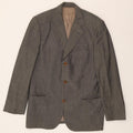 Hugo Boss Mens 3 Button Blazer Jacket EU 50 Large Grey Virgin Wool