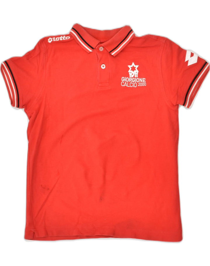 LOTTO Boys Polo Shirt 10-11 Years Medium Red | Vintage Lotto | Thrift | Second-Hand Lotto | Used Clothing | Messina Hembry 