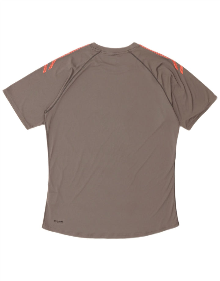 Asics Mens T-Shirt Top XL Grey Geometric Polyester