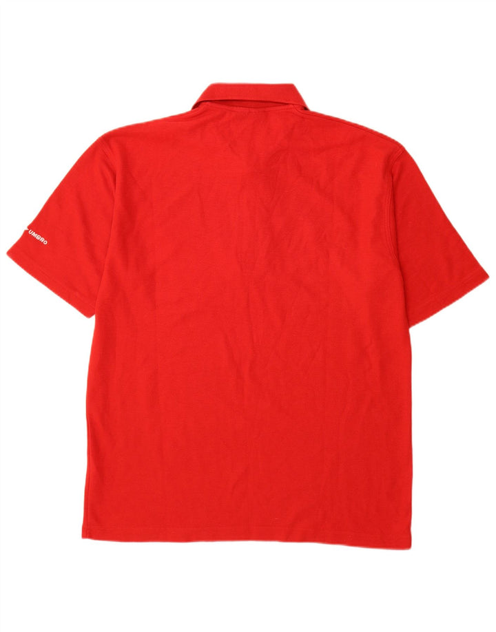 Umbro Mens Polo Shirt XL Red Polyester