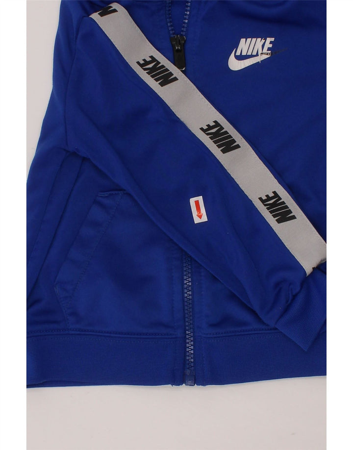 NIKE Baby Boys Graphic Tracksuit Top Jacket 18-24 Months Blue Colourblock