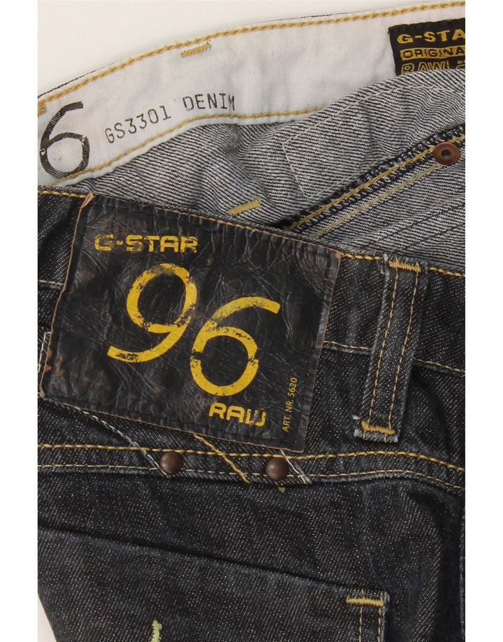 G-Star Womens 3301 Graphic Slim Jeans W30 L29 Blue