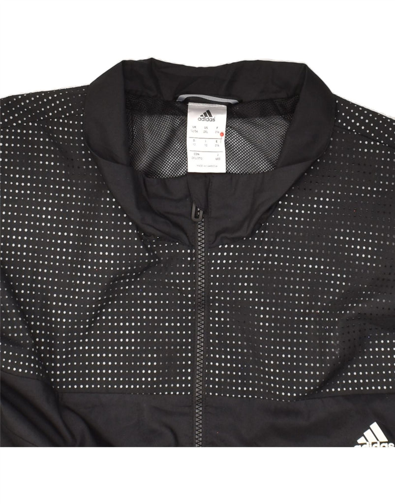 ADIDAS Mens Tracksuit Top Jacket Size 52/54 2XL Black Colourblock | Vintage Adidas | Thrift | Second-Hand Adidas | Used Clothing | Messina Hembry 