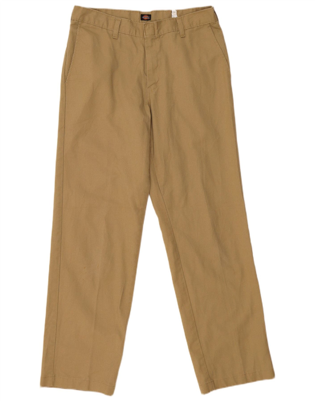 DICKIES Mens Straight Chino Trousers W32 L32 Beige Polyester