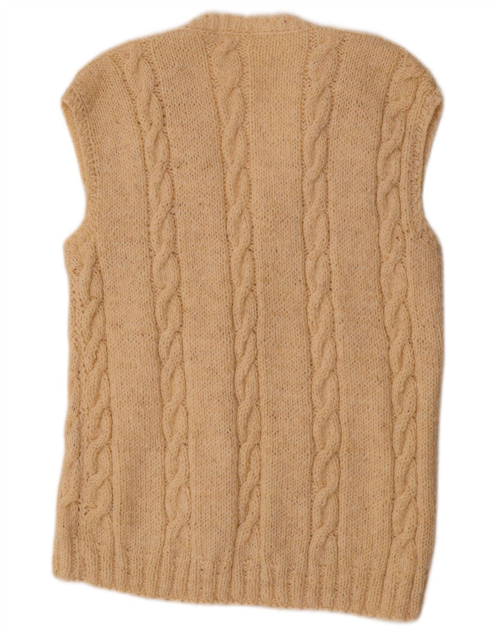 VINTAGE Womens Vest Tank Top UK 18 XL Beige