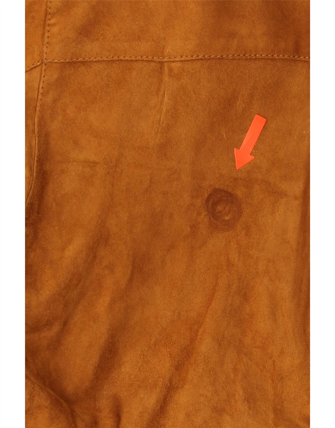 Vintage Womens Suede Shirt UK 14 Large Brown Leather