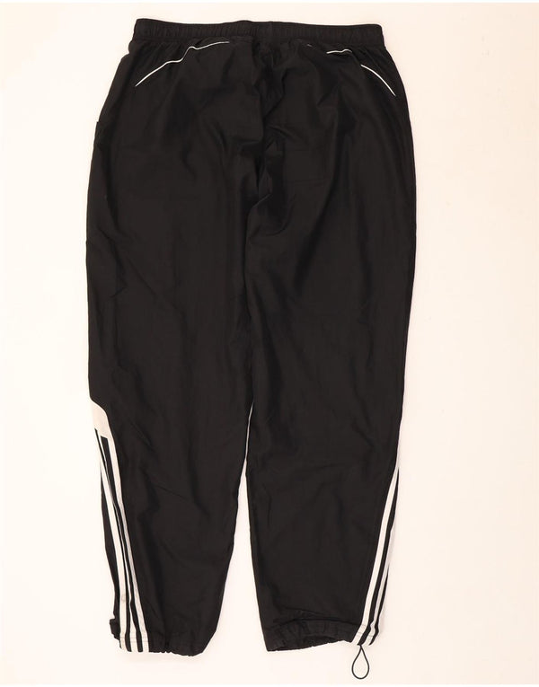 Adidas Mens Tracksuit Trousers Joggers XL  Black Colourblock Polyester