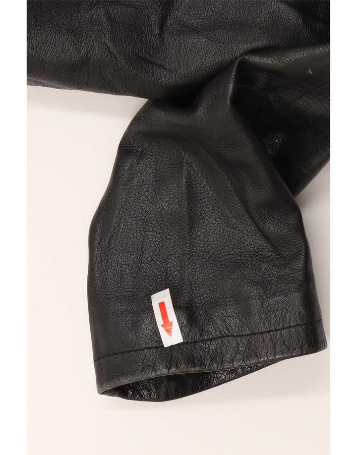 Vintage Womens Leather Jacket UK 14 Medium Black