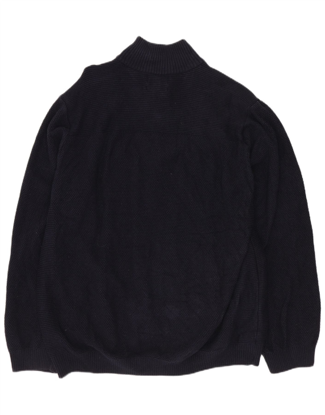 MARKS & SPENCER Mens Cardigan Sweater 2XL Navy Blue Cotton