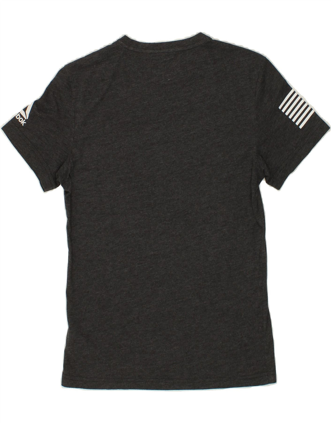 REEBOK Mens Graphic T-Shirt Top Small Grey Flecked Polyester Vintage Reebok and Second-Hand Reebok from Messina Hembry 