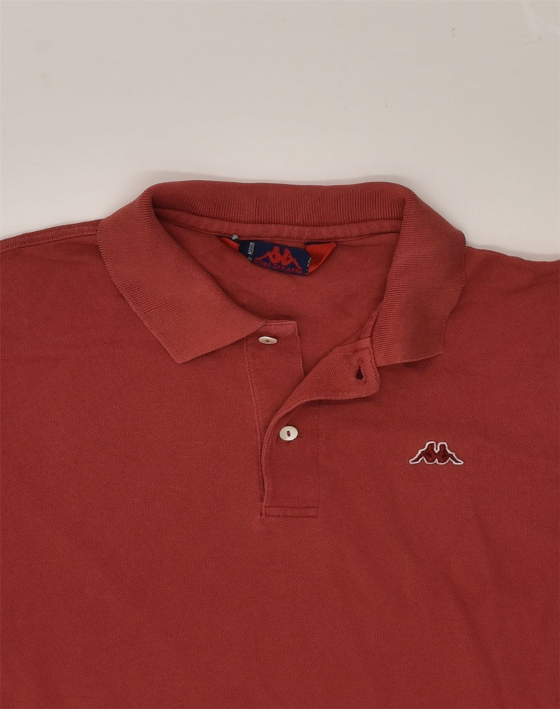 KAPPA Mens Polo Shirt Medium Red Cotton | Vintage Kappa | Thrift | Second-Hand Kappa | Used Clothing | Messina Hembry 