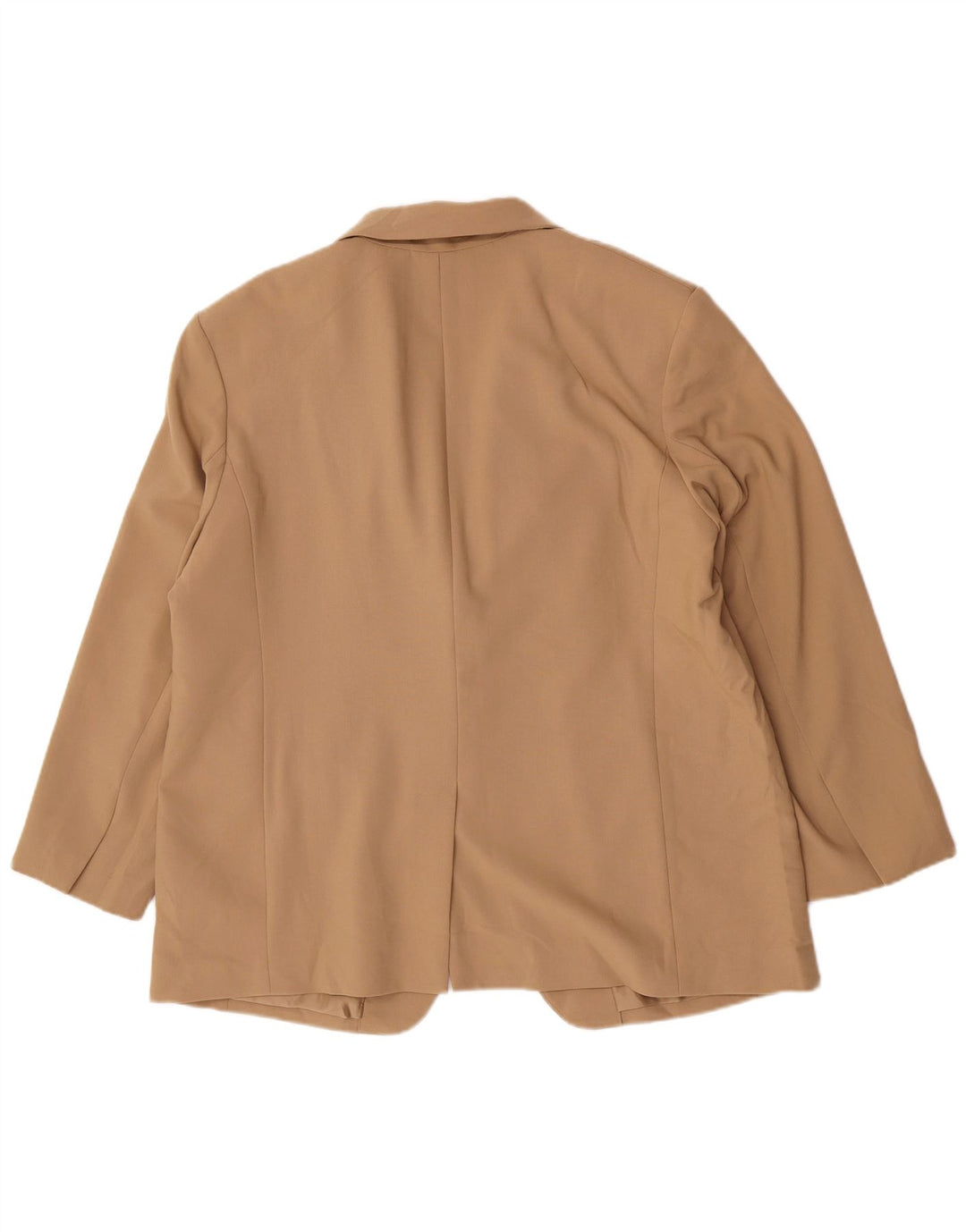 Marks & Spencer Womens 1 Button Blazer Jacket UK 18 XL Beige Polyester