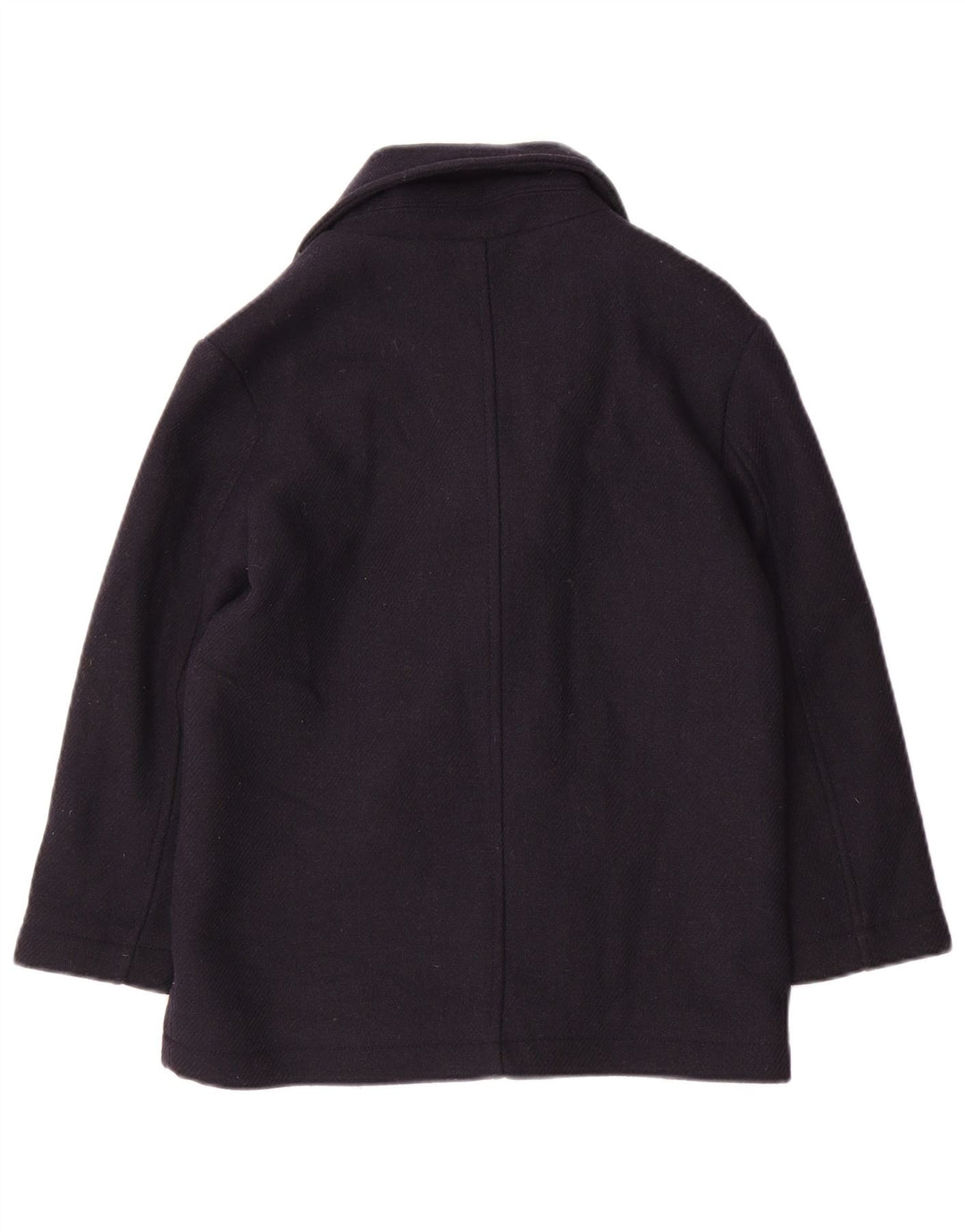 Zara Boys Pea Coat 9-10 Years Navy Blue Wool