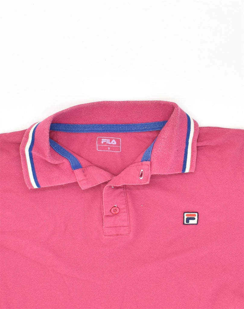 FILA Mens Polo Shirt Small Pink Cotton | Vintage Fila | Thrift | Second-Hand Fila | Used Clothing | Messina Hembry 