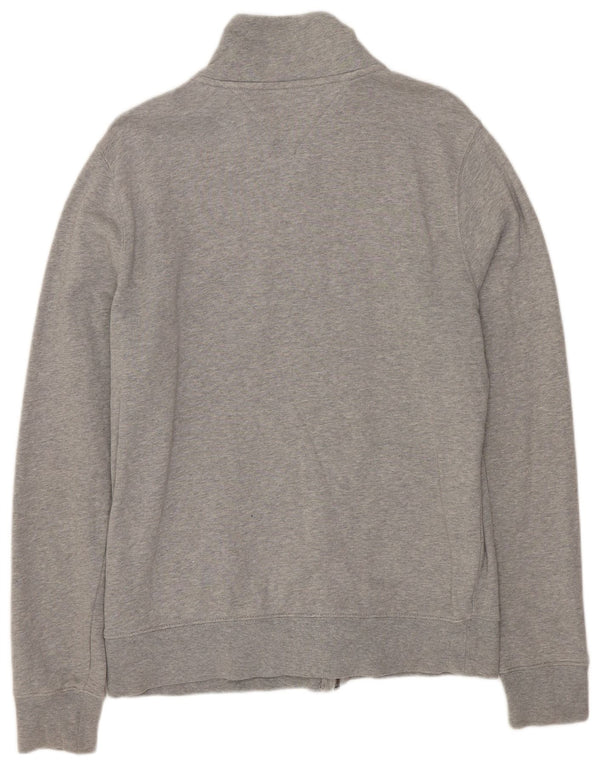 Tommy Hilfiger Mens Graphic Tracksuit Top Jacket Medium Grey Flecked Cotton