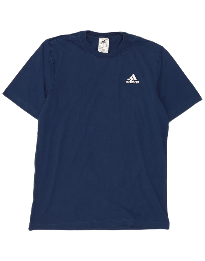 Adidas Mens T-Shirt Top Small Navy Blue Cotton