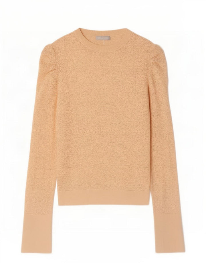 Zara Womens Top Long Sleeve UK 8 Small Beige