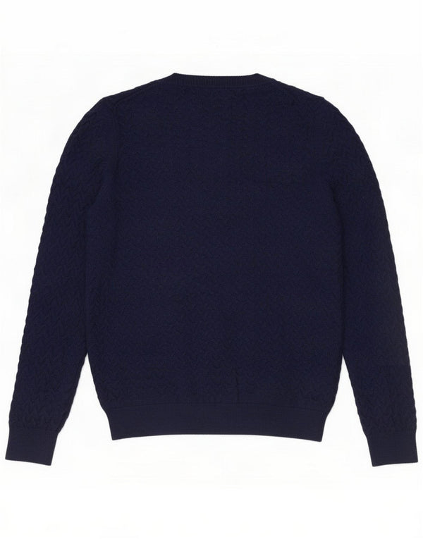 Crew Clothing Womens V-Neck Jumper Sweater UK 14 Medium Navy Blue