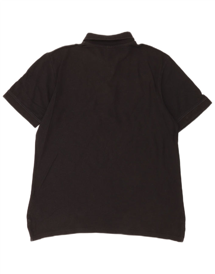 Ellesse Mens Polo Shirt Large Black Cotton