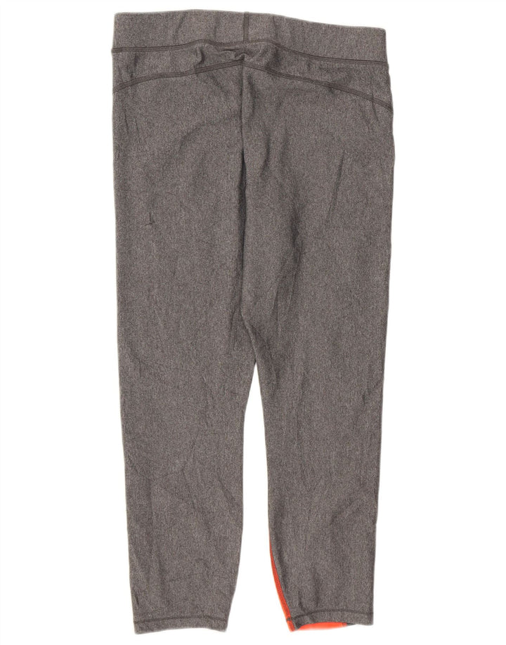 Under Armour Womens Capri Leggings UK 14 Large Grey Geometric Polyester