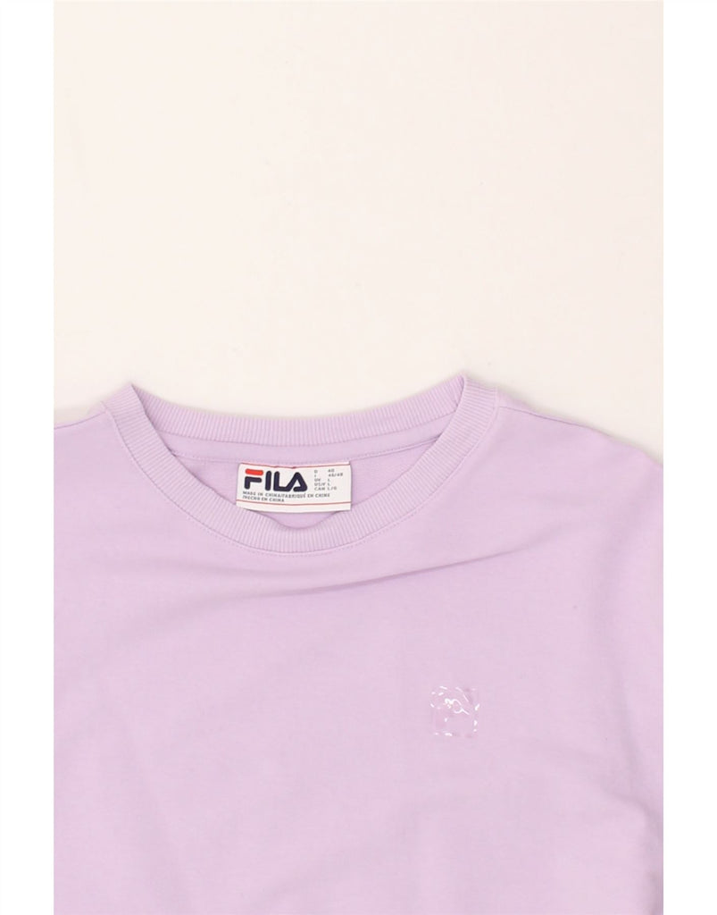 FILA Womens Sweatshirt Jumper UK 16 Large Purple Cotton | Vintage Fila | Thrift | Second-Hand Fila | Used Clothing | Messina Hembry 