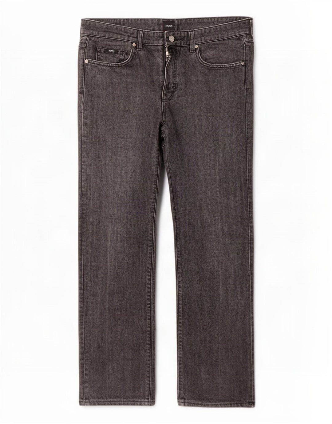 Hugo Boss Mens Straight Jeans W36 L30 Grey