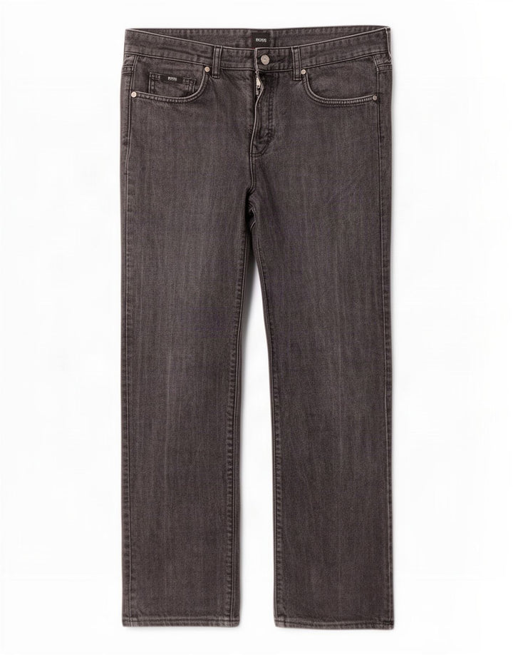 Hugo Boss Mens Straight Jeans W36 L30 Grey